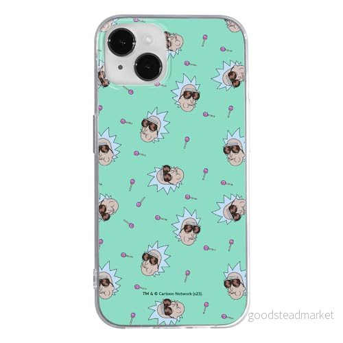 ERT GROUP mobiltelefonfodral för Iphone 14 originalt och officiellt licensierat Rick and Morty mönster & 048 anpassad till formen på mobiltelefonen, fodral tillverkad av TPU plast 5905795051563