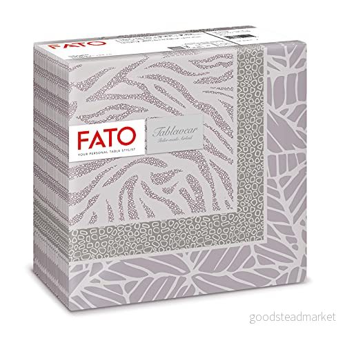 Fato Servetter av torrpapper, Airlaid, Tyg Effect, 50 pack servetter, storlek 40 x vikta i 4, Dekoration djungel pulver 8000664845339