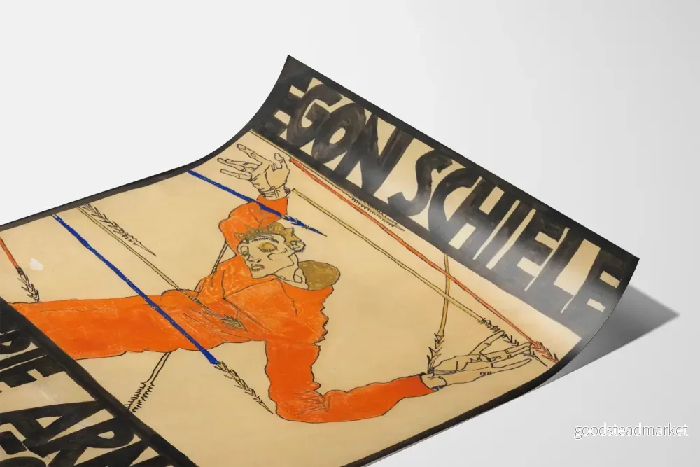 Vintageposter Egon Schiele Galerie Arnot 1915 - Bild 3