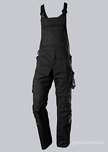 BP 1978-570-0032-48/50n overall, stående krage, dold tryckknappsband, 250,00 g/m² tygblandning med stretch, svart, 48/50 n 4055301681287