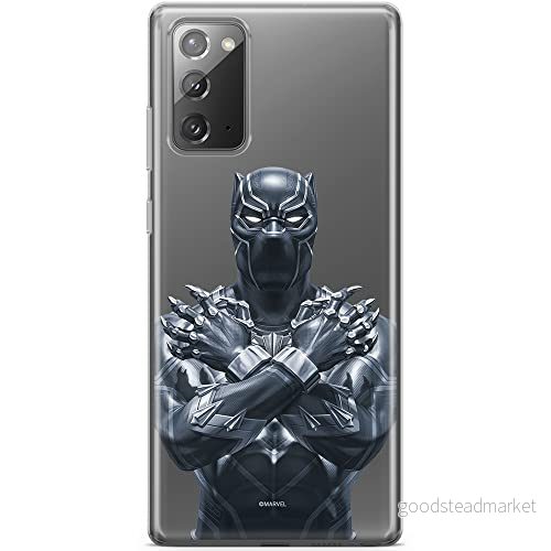 ERT GROUP mobiltelefonfodral för Samsung GALAXY NOTE 20 originalt och officiellt licensierat Marvel mönster Black Panther 012 optimalt anpassad till formen på mobiltelefonen, gedeeltelijk transparant 5903040458839