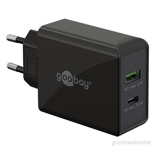 USB C™ PD dubbel snabbladdare (30 W) svart 4040849616730