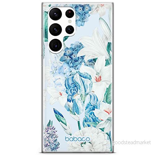 ERT GROUP mobiltelefonfodral för Samsung S22 ULTRA originalt och officiellt licensierat Babaco mönster Flowers 026 optimalt anpassad till formen på mobiltelefonen, fodral tillverkad av TPU plast 5905131260956