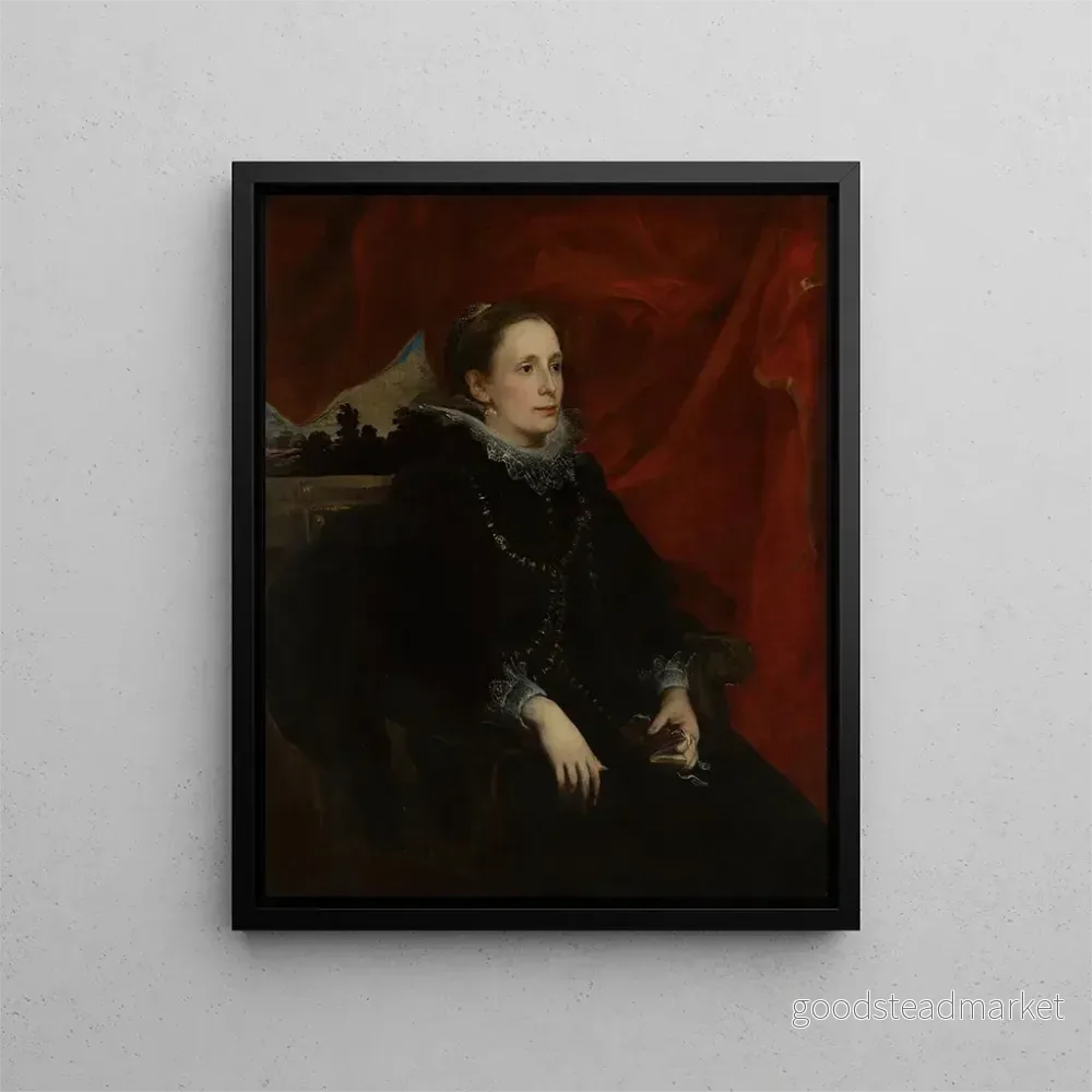 Målning Portrait av en kvinna kallad marquesa Durazzo - Antoine van Dyck | Konsttryck