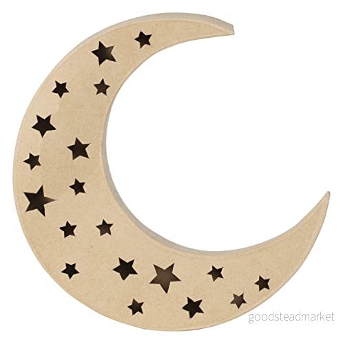 Décopatch HD078C Grande lune à suspendre décorer en Papier mâché Brun Décoration Chambre d'intérieur DIY et Loisirs Créatifs 34x5x35 cm 3609510010782
