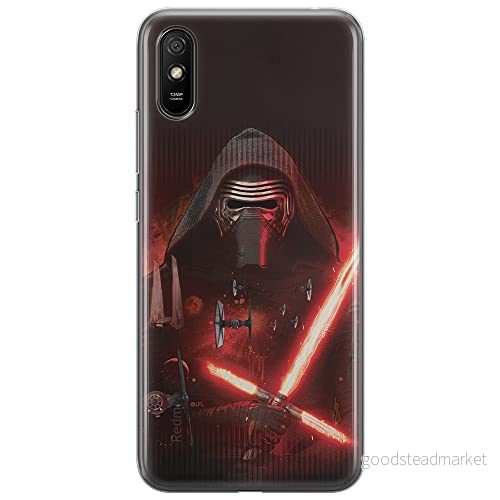 ERT GROUP mobiltelefonfodral för Xiaomi REDMI 9A originalt och officiellt licensierat Star Wars mönster Kylo Ren 002 Vit optimalt anpassad till formen på mobiltelefonen, fodral tillverkad av TPU plast 5903040296035