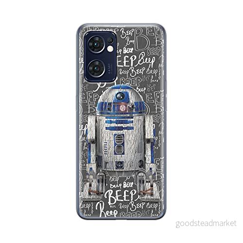 ERT GROUP mobiltelefonfodral för Oppo RENO 7 5G originalt och officiellt licensierat Star Wars mönster R2D2 004 optimalt anpassad till formen på mobiltelefonen, fodral tillverkad av TPU plast 5905511302979
