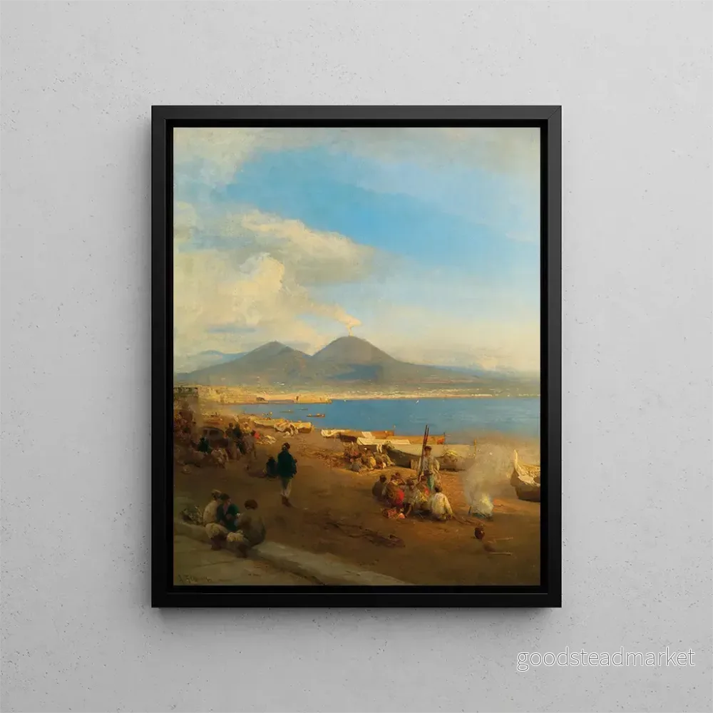 Målning Vue du golfe de Naples depuis Posilippo – Albert Flamm | Konsttryck