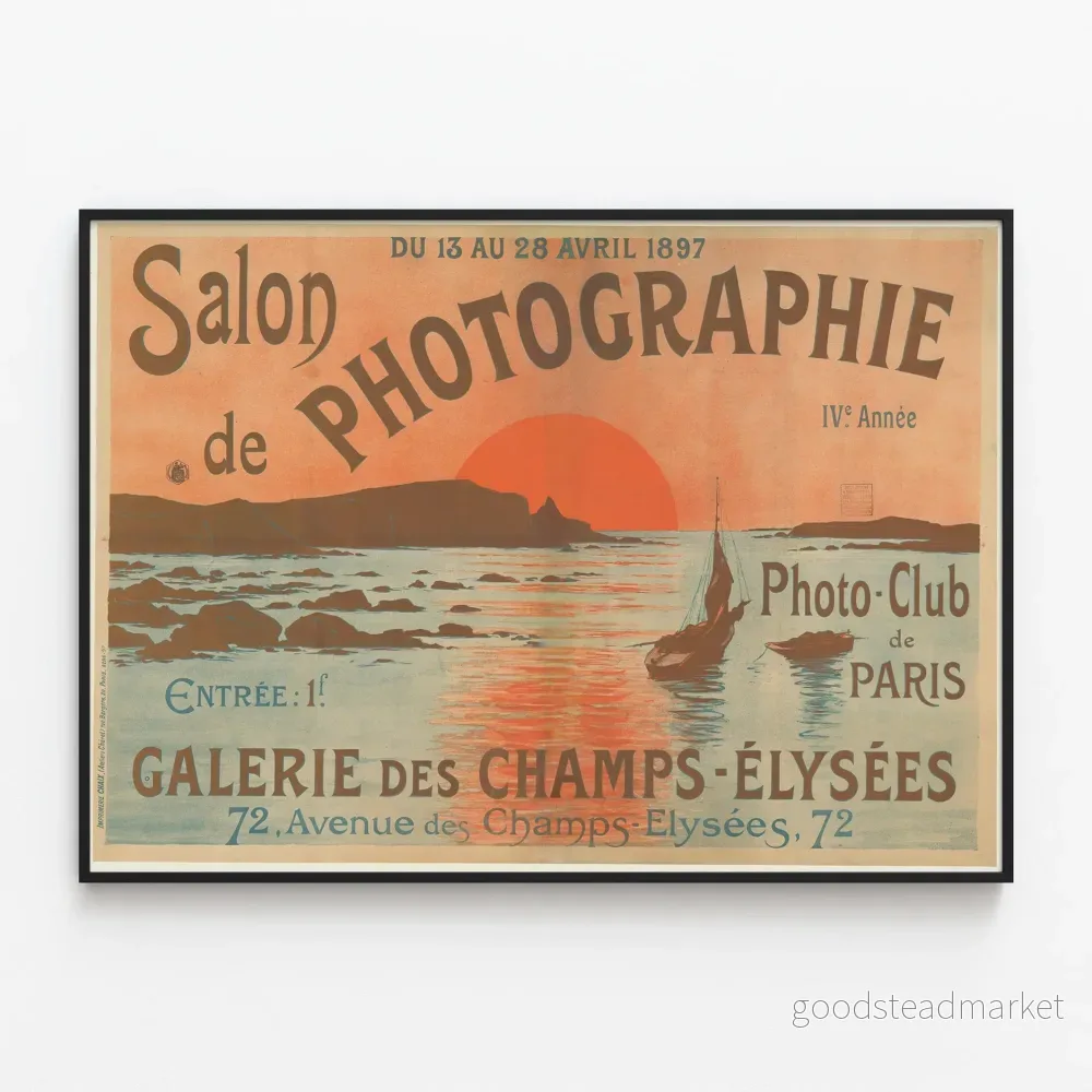 Vintageposter för Fotogalleriet 1897, Champs-Élysées galeriet