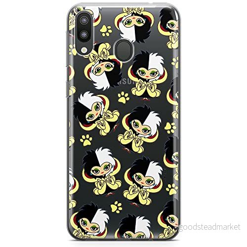 ERT GROUP mobiltelefonfodral för Samsung M20 originalt och officiellt licensierat Disney mönster Cruella 007 optimalt anpassad till formen på mobiltelefonen, gedeeltelijk transparant 5905131491862
