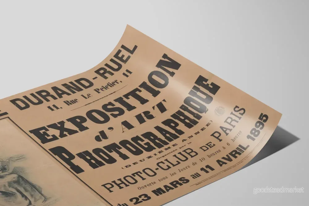 Poster för konstutställning med fotografi Galerie Durand-Ruel 1895 - Bild 2