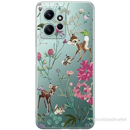 ERT GROUP mobiltelefonfodral för Xiaomi REDMI NOTE 12 4G originalt och officiellt licensierat Disney mönster Bambi & Friends 001 anpassad till formen på mobiltelefonen, gedeeltelijk transparant 5905511935849