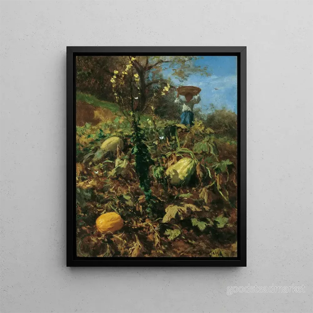 Målning Le jardin de citrouilles - August von Pettenkofen | Konsttryck