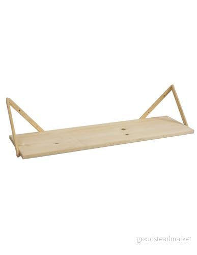 ASTIGARRAGA KIT LINE Vägghylla och 2 Triangel fästen, 21x92x26 cm, Massiza Tall Trä 8422341599265