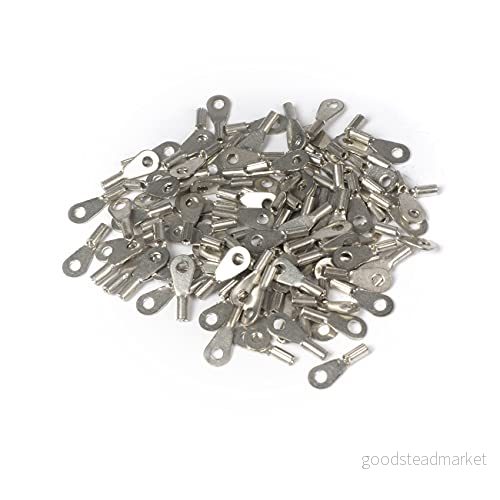 ERKO 100 stycken professionella, oisolerade ringkabelskor för M8 skruvar och trådstorlek på 16 mm2, tillverkade enligt standard DIN 46234. 5905912815375