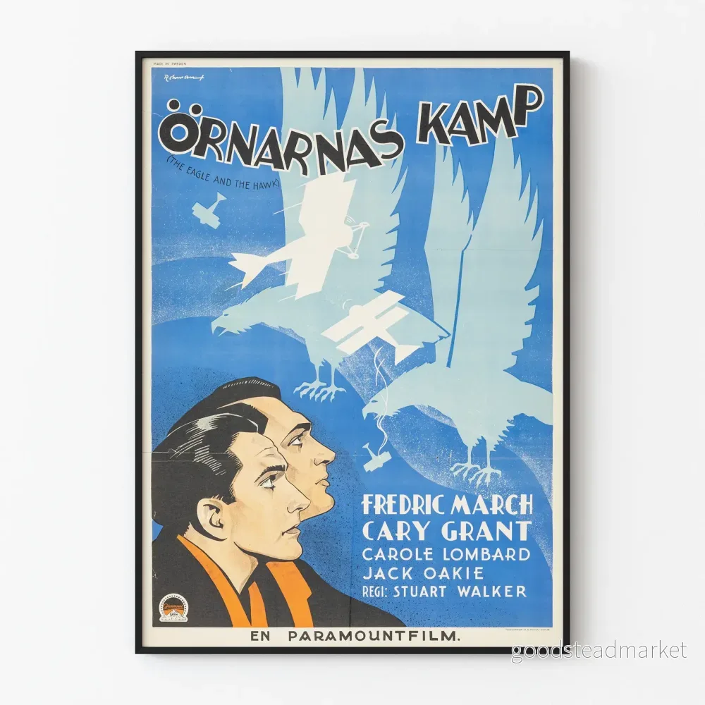 Vintageposter 'The Eagle and The Hawk' - Väggdekoration för filmretro