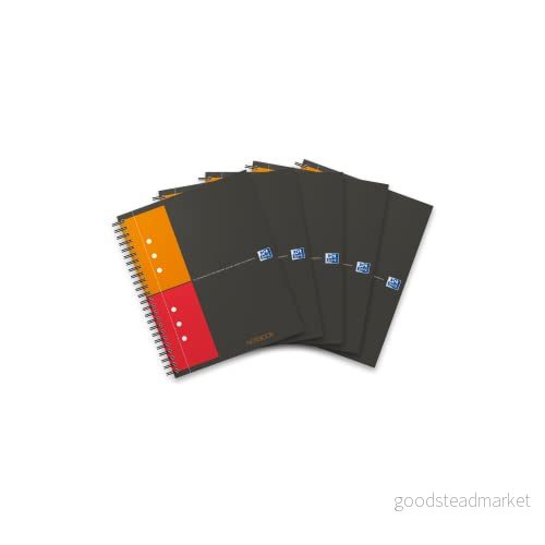 Oxford Notebook International A5, rutig, 160 sidor, stabilt kartonglock, 5 stycken 3020120389172