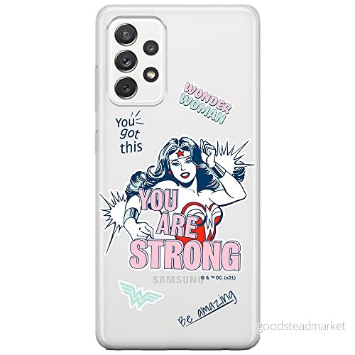 ERT GROUP mobiltelefonfodral för Samsung A52 5G / LTE 4G A52S originalt och officiellt licensierat DC mönster Wonder Woman 025 anpassad till formen på mobiltelefonen, gedeeltelijk transparant 5903932934106