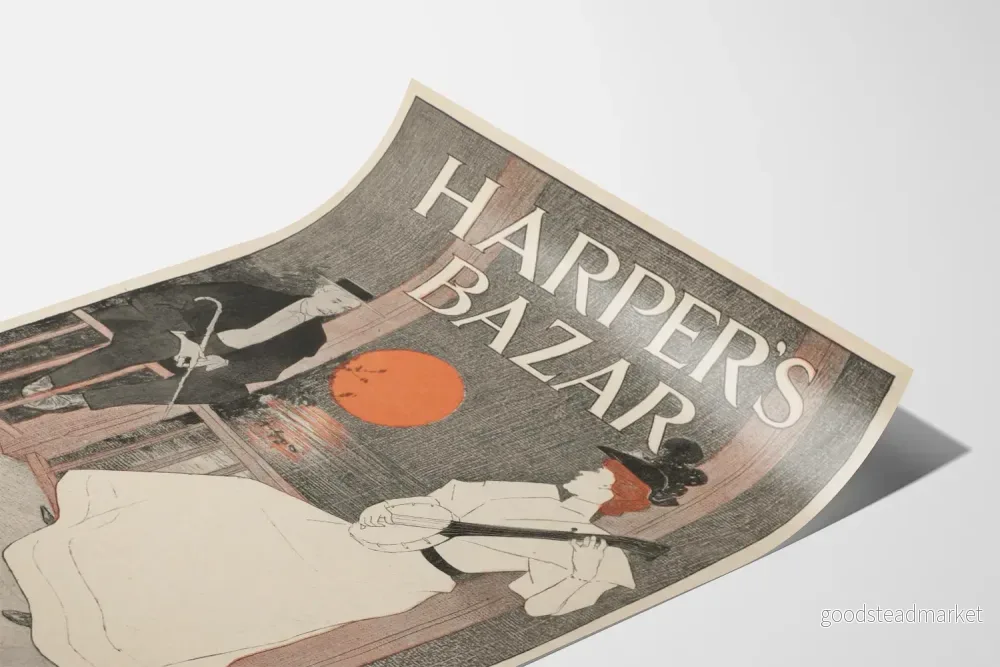Vintage dekorativ poster Harper's Bazar Midsummer Number - Bild 3