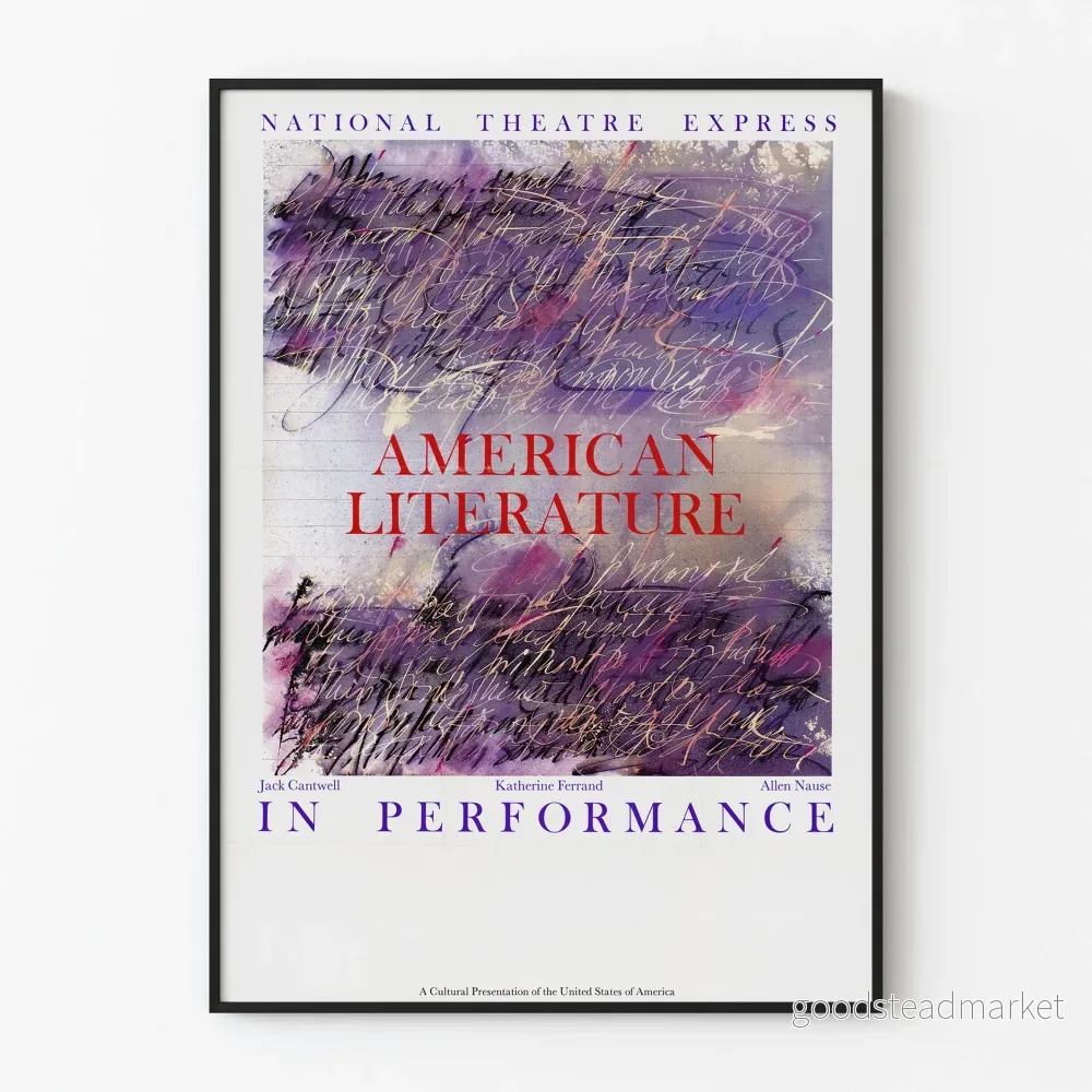 Dekorativ poster American Literature in Performance National Theatre Express