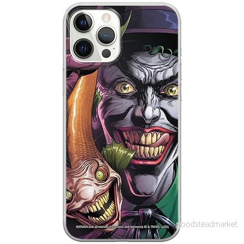 ERT GROUP mobiltelefonfodral för Iphone 12 PRO MAX originalt och officiellt licensierat DC mönster Joker 021 optimalt anpassad till formen på mobiltelefonen, fodral tillverkad av TPU plast 5905795055745