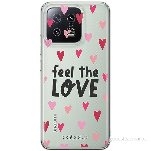 ERT GROUP mobiltelefonfodral för Xiaomi 13 originalt och officiellt licensierat Babaco mönster Feel the love 001 optimalt anpassad till formen på mobiltelefonen, gedeeltelijk transparant 5905511903343