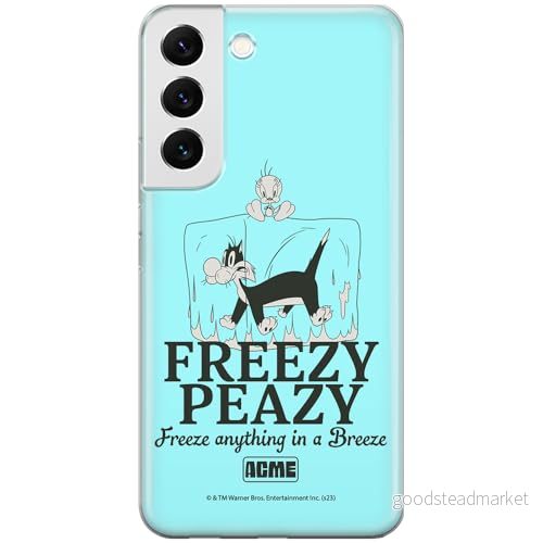 ERT GROUP mobiltelefonfodral för Samsung S22 originalt och officiellt licensierat Looney Tunes mönster Sylvester & Tweety 005 anpassad till formen på mobiltelefonen, fodral tillverkad av TPU plast 5905795124595