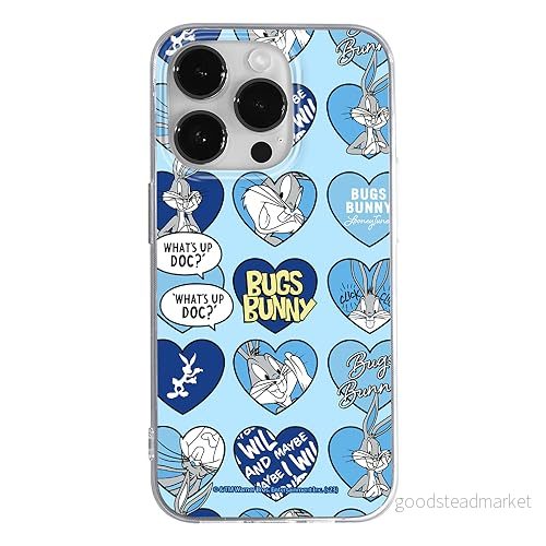 ERT GROUP mobiltelefonfodral för Iphone 14 PRO originalt och officiellt licensierat Looney Tunes mönster Bugs 021 optimalt anpassad till formen på mobiltelefonen, fodral tillverkad av TPU plast 5905795086305