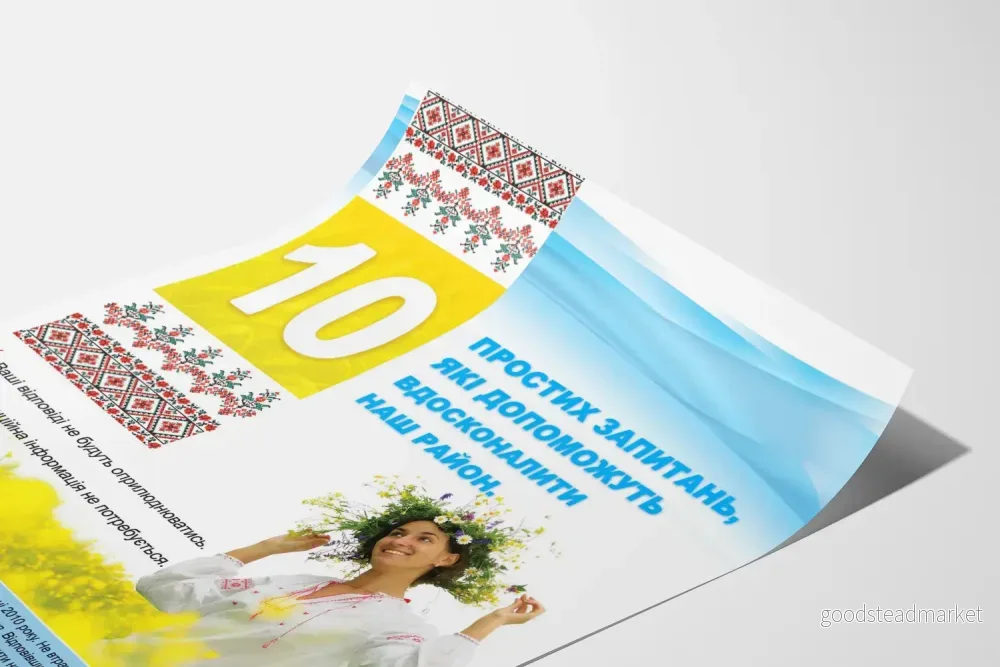 Ukrainsk poster 10 frågor för att förbättra vårt kvarter - Kulturell väggdekoration - Bild 3