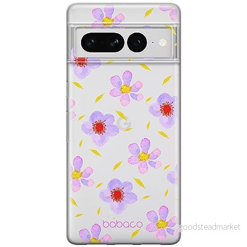 ERT GROUP mobiltelefonfodral för Google PIXEL 7 PRO originalt och officiellt licensierat Babaco mönster Flowers 022 optimalt anpassad till formen på mobiltelefonen, gedeeltelijk transparant 5905795168469