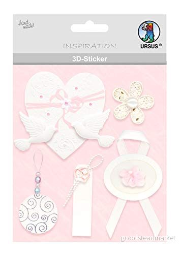 3D klistermärke bröllop, bestående av flera nivåer, högklassiga material, självhäftande, för dekoration gratulationskort, scrapbooking och andra pysselarbete 4008525694410 3D klistermärke bröllop, bestående av flera nivåer, högklassiga material, självhäftande, för dekoration gratulationskort, scrapbooking och andra pysselarbete 4008525694410