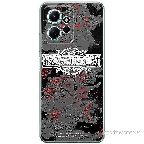 ERT GROUP mobiltelefonfodral för Xiaomi REDMI NOTE 12 4G originalt och officiellt licensierat Game of Thrones mönster 010 anpassad till formen på mobiltelefonen, fodral tillverkad av TPU plast 5905511942540