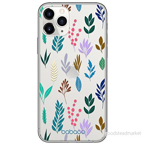 ERT GROUP mobiltelefonfodral för Apple Iphone 11 PRO MAX originalt och officiellt licensierat Babaco mönster Plants 014 Vit optimalt anpassad till formen på mobiltelefonen, gedeeltelijk transparant 5903932582789