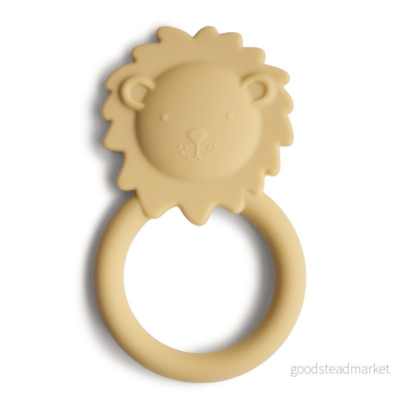 Mushie Bitring Lion Soft Yellow 810052465265