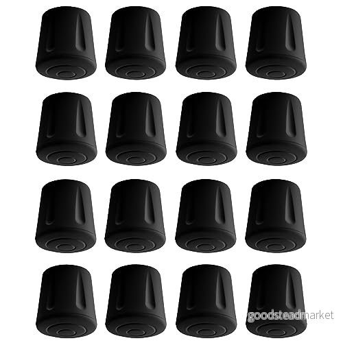 cyclingcolors 16x fötter möbelgummi Golv Slide Round Tube Cap Möbler soffa fåtölj bord stol (30mm) 3666690044617