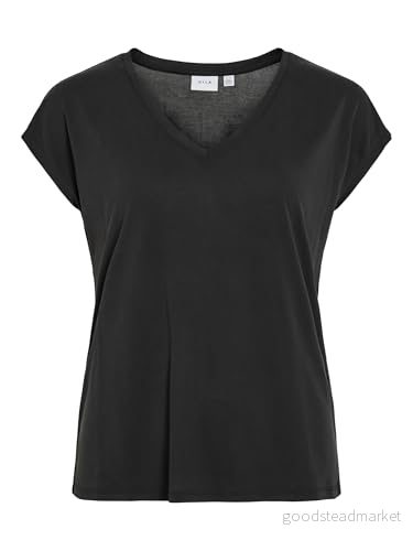 VILA Vimodala V NECK T-shirt, svart, dam, storlek M och XL 5713788598069