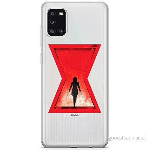 ERT GROUP mobiltelefonfodral för Samsung A31 originalt och officiellt licensierat Marvel mönster Black Widow 009 optimalt anpassad till formen på mobiltelefonen, gedeeltelijk transparant 5903040214138