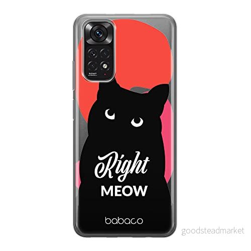 ERT GROUP mobiltelefonfodral för Xiaomi REDMI NOTE 11S 4G / 11 originalt och officiellt licensierat Babaco mönster Cats 004, gedeeltelijk transparant 5905511565251