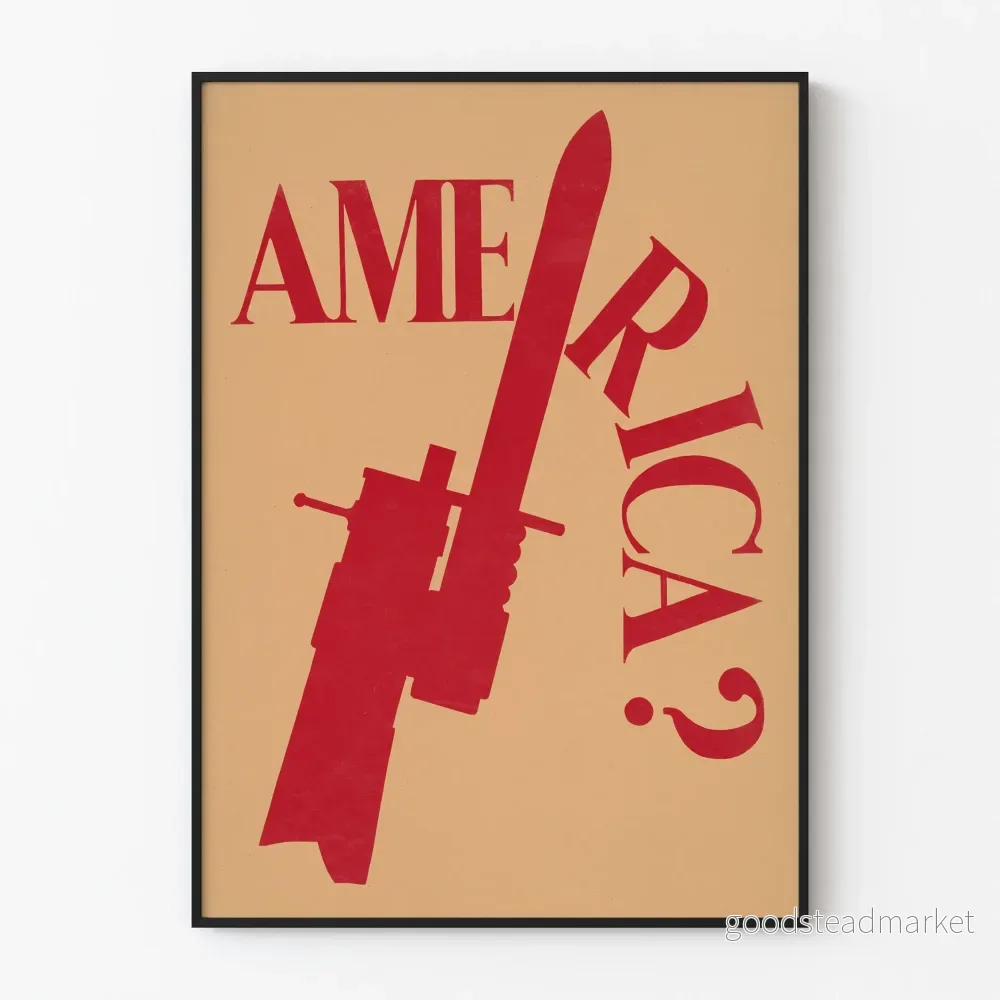 Dekorativ poster Amerika ? med Röd Geväret