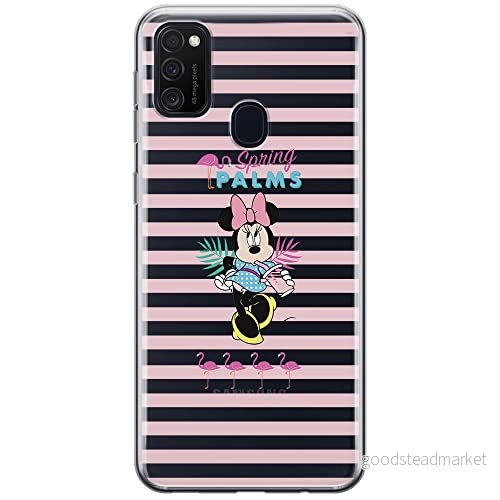 ERT GROUP mobiltelefonfodral för Samsung M21 originalt och officiellt licensierat Disney mönster Minnie 028 optimalt anpassad till formen på mobiltelefonen, gedeeltelijk transparant 5903537834740