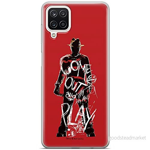 ERT GROUP mobiltelefonfodral för Samsung A12 / M12 F12 originalt och officiellt licensierat Horror mönster Nightmare of Elm Street 006, fodral tillverkad av TPU plast 5905511084202