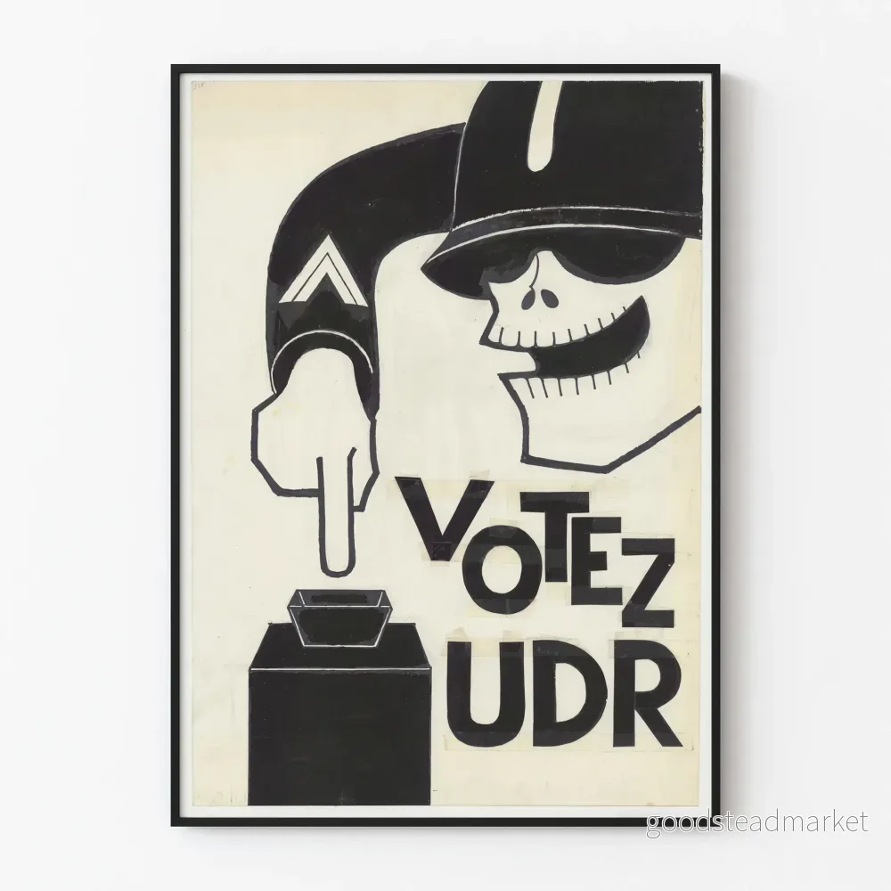 Vintageposter Rösta UDR originell väggdekoration Vintageposter Rösta UDR originell väggdekoration