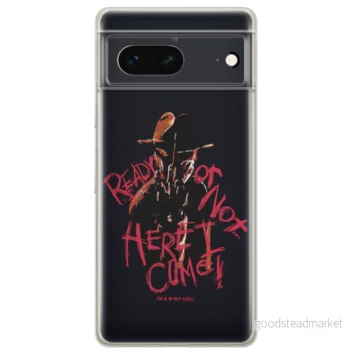 ERT GROUP mobiltelefonfodral för Google PIXEL 7 originalt och officiellt licensierat Horror mönster Nightmare of Elm Street 007 anpassad till formen på mobiltelefonen, fodral tillverkad av TPU plast 5905795152468