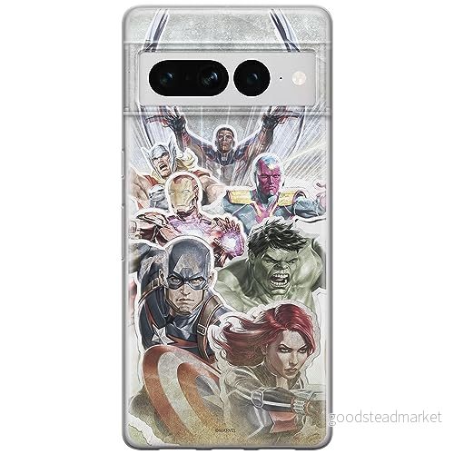 ERT GROUP mobiltelefonfodral för Google PIXEL 7 PRO originalt och officiellt licensierat Marvel mönster Avengers 010 optimalt anpassad till formen på mobiltelefonen, fodral tillverkad av TPU plast 5905795181802