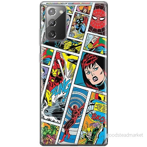 ERT GROUP mobiltelefonfodral för Samsung GALAXY NOTE 20 originalt och officiellt licensierat Marvel mönster Avengers 034 optimalt anpassad till formen på mobiltelefonen, fodral tillverkad av TPU plast 5905511766191