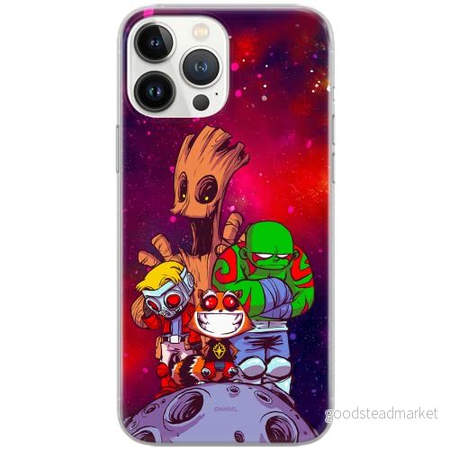 ERT GROUP mobiltelefonfodral för Samsung S10 originalt och officiellt licensierat Marvel mönster Guardians of the Galaxy 017 Vit anpassad till formen på mobiltelefonen, fodral tillverkad av TPU plast 5902980221213