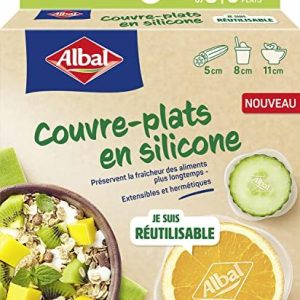 Albal silikonskydd set S x3, återanvändbara och hållbara, användning med tvättmaskin, frys, mikrovågsugn, 5 cm + 8 11 4008871217868