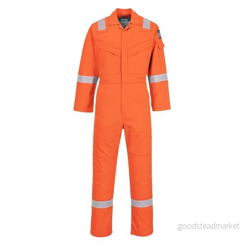 Portwest FR21 Lätt Anti Statisk Flamsäker Overall 210g Orange, XXL 5036108311163