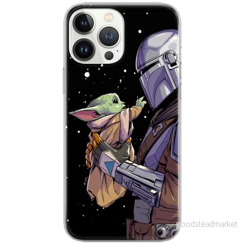 ERT GROUP mobiltelefonfodral för Apple Iphone 6 PLUS originalt och officiellt licensierat Star Wars mönster Baby Yoda 019 Vit anpassad till formen på mobiltelefonen, fodral tillverkad av TPU plast 5904805065378
