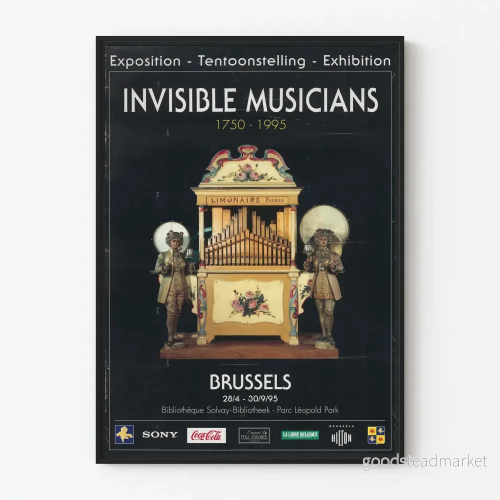 Väggdekorationsposter utställning Osynliga Musikanter 1750-1995